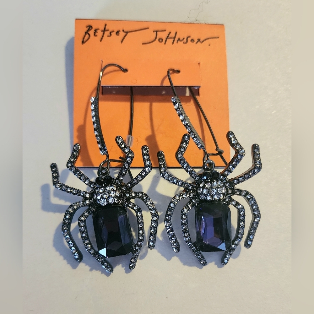 NWT Betsey Johnson Spider Earrings